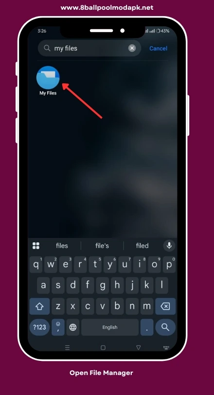Step 1 Open File Manager